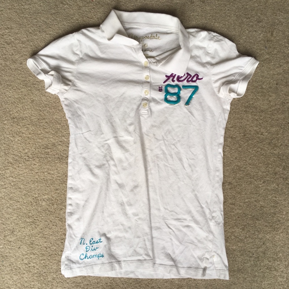 Aeropostale White Polo Shirt